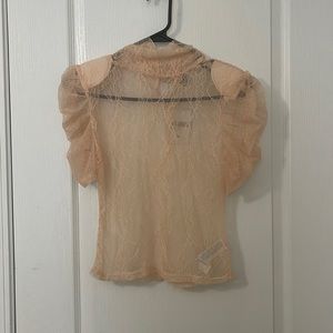 Lace shirt peachy pink color